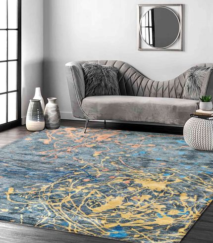 Dynamic Brushstrokes Carpet by Home Decor Centro