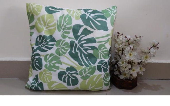 Designer leafy cushion