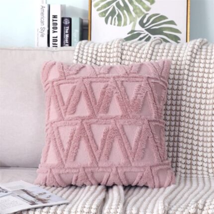 Pink tufted cushion cover by Home Decor Centro