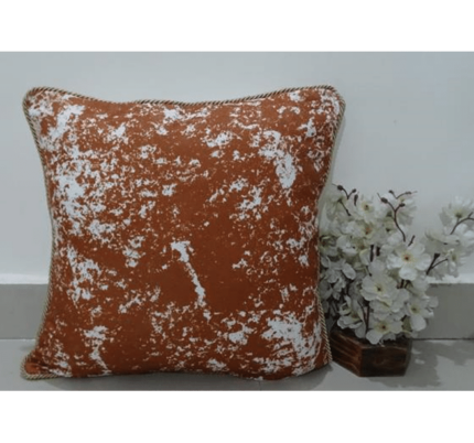 Designer Orange washed cushion cover