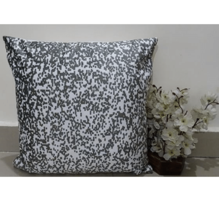 Geometric grey white cushion cover